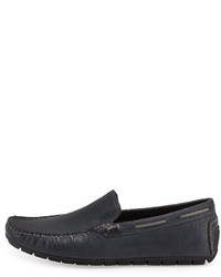 Kenneth Cole Short Stop Leather Driver Blue