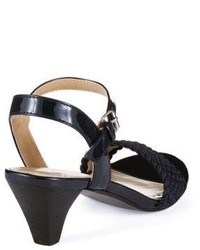 Adrienne Vittadini Carinda Woven Leather Heeled Sandals