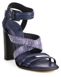 Creatures of the Wind Kira Textile Leather Crisscross Sandals