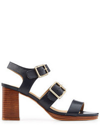 A.P.C. Leather Sandals With Block Heel
