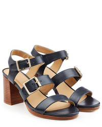 A.P.C. Leather Sandals With Block Heel