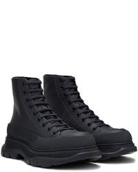 Alexander McQueen Black Tread Slick High Sneakers