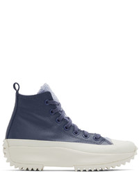 Converse Blue Leather Run Star Hike Sneakers