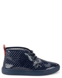Del Toro Vernice Perforated Patent Leather Sneakers