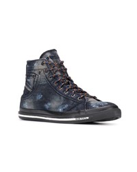 Diesel Distressed Hi Top Sneakers