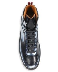 Bally Etra Brushed Leather High Top Sneakers