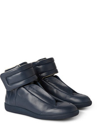 Maison Margiela Future Panelled Leather High Top Sneakers