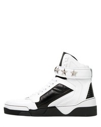 Givenchy Tyson Two Tone Leather High Top Sneakers