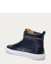 Bally Hervey Navy Leather High Top Trainer