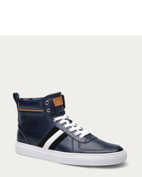Bally Hervey Navy Leather High Top Trainer