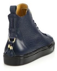 Android Homme Alfa High Top Leather Sneakers