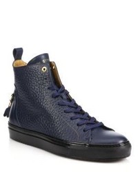 Android Homme Alfa High Top Leather Sneakers