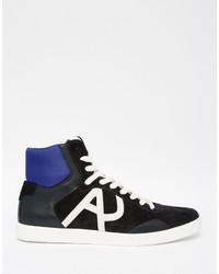 Armani Jeans Logo High Top Sneakers