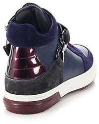 Salvatore Ferragamo Nayon Leather High Top Sneakers