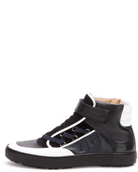 Bally Osman Leather High Top Sneaker Blackwhite