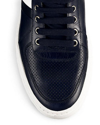 Bally Perforated Leather High Top Sneakers