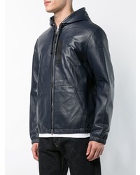Coach Hooded Leather Jacket
