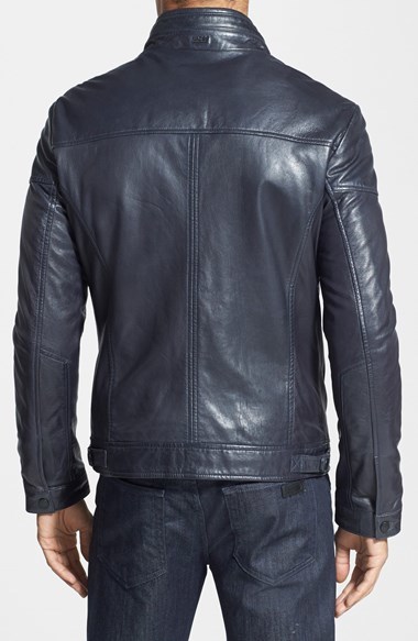 Hugo Boss Boss Gatello Embossed Leather Jacket, $895 | Nordstrom ...