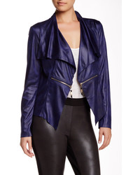 Insight Cracked Faux Leather Zip Jacket