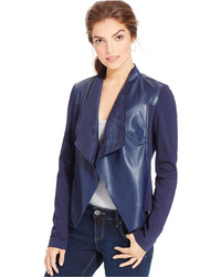 KUT from the Kloth Faux Leather Draped Jacket