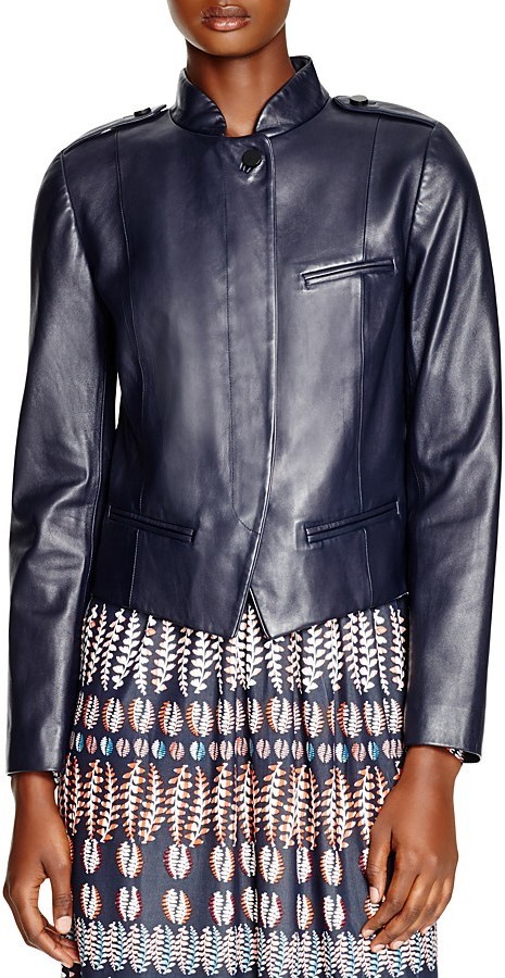 Tory Burch Leather Moto Jacket, $995 | Bloomingdale's | Lookastic