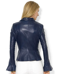 Lauren Ralph Lauren Leather Peplum Jacket
