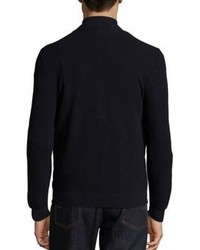 Salvatore Ferragamo Leather Wool Blend Jacket