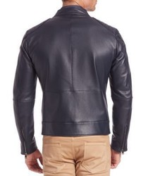 Pal Zileri Long Sleeve Leather Jacket