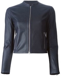 Raw Front Zip Cropped Jacket