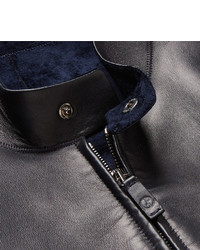 Giorgio Armani Slim Fit Leather Jacket