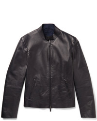Giorgio Armani Slim Fit Leather Jacket
