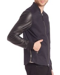 Mackage Waris Mixed Media Leather Jacket