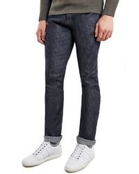 Topman Coated Stretch Slim Fit Jeans