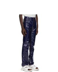 Ottolinger Navy Faux Leather Trousers