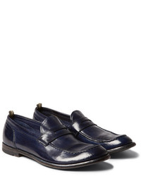Officine Creative Anatomia Glossed Leather Penny Loafers
