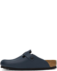 Birkenstock Blue Leather Boston Loafers