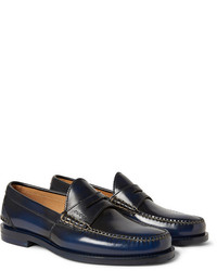 Gucci Burnished Leather Loafers