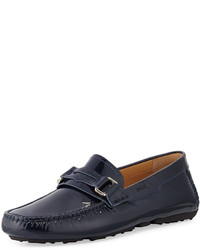 Bally Druh Patent Penny Loafer Blue