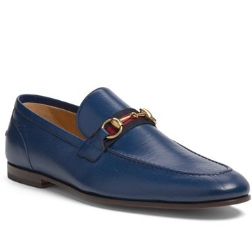 navy blue gucci loafers