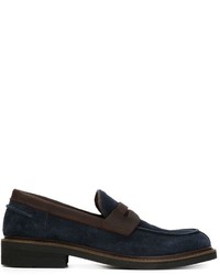 Eleventy Two Tone Penny Loafers