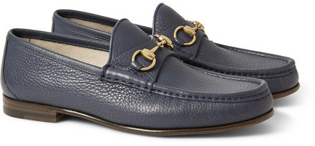 navy gucci loafers
