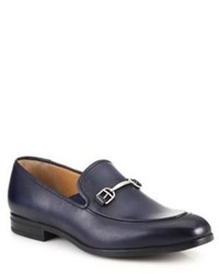 Bally Lausanne Double Gore Leather Bit Loafers
