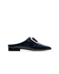 Dorateymur Navy Blue Han D Leather Loafers