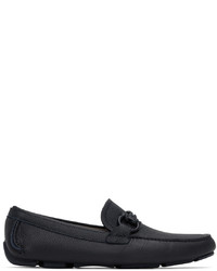 Ferragamo Navy Front 4 Loafers