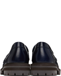 Common Projects Navy Leather Loafers