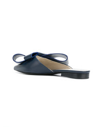 DELPOZO Pointed Toe Bow Slippers