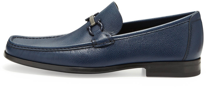 Salvatore Ferragamo RADICA Pebble Leather Remar Driving Loafers