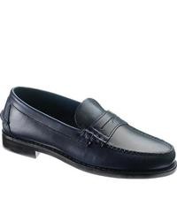 Sebago Classic Ink Blue Full Grain Leather Penny Loafers