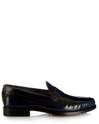 Tod's Spazzolato Leather Penny Loafers