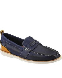 Sperry Top-Sider Seaside Moc Penny Navy Leather Penny Loafers